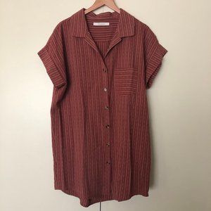 DREAMERS Collared Button Down Tunic - M